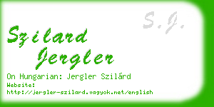 szilard jergler business card